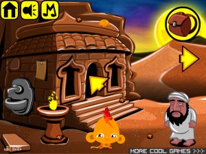 Игра Счастливая Обезьянка 496: Три Верблюда (Monkey GO Happy Stage 496: Three Camels) — играть онлайн бесплатно (изображение №3)