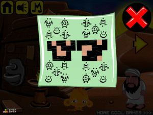 Игра Счастливая Обезьянка 496: Три Верблюда (Monkey GO Happy Stage 496: Three Camels) — играть онлайн бесплатно (изображение №4)