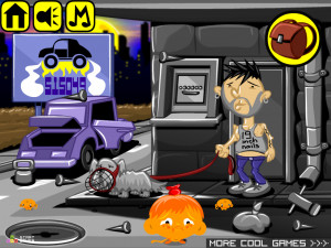 Игра Счастливая Обезьянка 497:  Перевернутый Мир (Monkey GO Happy Stage 497: Upside Down World) — играть онлайн бесплатно (изображение №2)