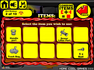 Игра Счастливая Обезьянка 497:  Перевернутый Мир (Monkey GO Happy Stage 497: Upside Down World) — играть онлайн бесплатно (изображение №3)