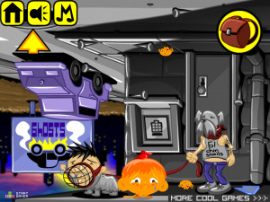 Игра Счастливая Обезьянка 497:  Перевернутый Мир (Monkey GO Happy Stage 497: Upside Down World) — играть онлайн бесплатно (изображение №4)