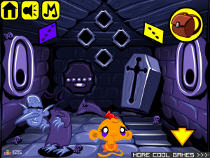 Игра Счастливая Обезьянка 498: The Undead (Monkey GO Happy Stage 498: Бессмертный) — играть онлайн бесплатно (изображение №7)
