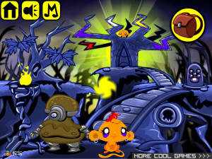 Игра Счастливая Обезьянка 500: Золотой Голем (Monkey GO Happy Stage 500: Golden Golem) — играть онлайн бесплатно (изображение №2)