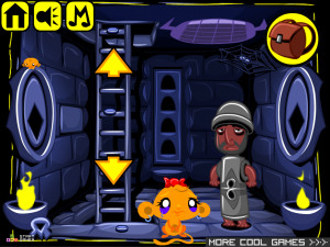Игра Счастливая Обезьянка 500: Золотой Голем (Monkey GO Happy Stage 500: Golden Golem) — играть онлайн бесплатно (изображение №4)