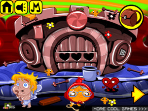 Игра Счастливая Обезьянка 501: Стрелы Купидона (Monkey GO Happy Stage 501: The Sting of Cupid's Arrows Theme) — играть онлайн бесплатно (изображение №2)