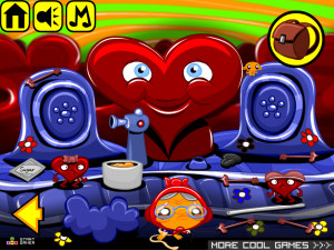 Игра Счастливая Обезьянка 501: Стрелы Купидона (Monkey GO Happy Stage 501: The Sting of Cupid's Arrows Theme) — играть онлайн бесплатно (изображение №4)