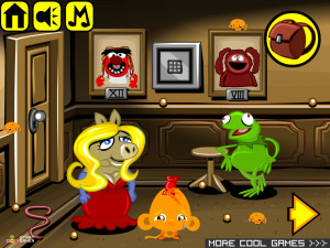 Игра Счастливая Обезьянка 503: Бильярд и Маппет-шоу (Monkey GO Happy Stage 503: Billiards/Pool Theme / The muppet show theme) — играть онлайн бесплатно (изображение №2)