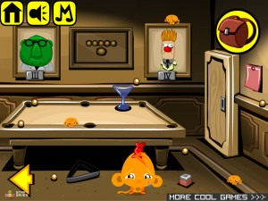 Игра Счастливая Обезьянка 503: Бильярд и Маппет-шоу (Monkey GO Happy Stage 503: Billiards/Pool Theme / The muppet show theme) — играть онлайн бесплатно (изображение №3)