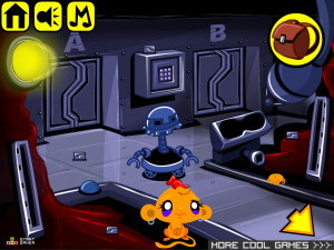 Игра Счастливая Обезьянка 504: Посадка (Monkey GO Happy Stage 504: The Landing) — играть онлайн бесплатно (изображение №4)