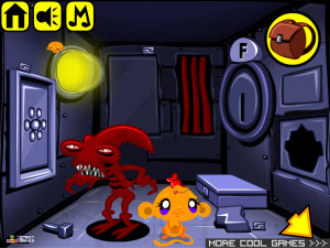 Игра Счастливая Обезьянка 504: Посадка (Monkey GO Happy Stage 504: The Landing) — играть онлайн бесплатно (изображение №7)