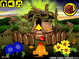 Игра Счастливая Обезьянка 509: Весенние Дожди, Цветы и Чудовищные Сорняки (Monkey GO Happy Stage 509: Spring showers, flowers & monster weeds Theme) — играть онлайн бесплатно (изображение №2)