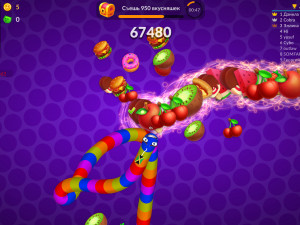 Игра Змейка Против Червячков (Snake vs Worms) — играть онлайн бесплатно (изображение №7)