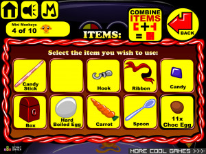 Игра Счастливая Обезьянка 511: Гринч, Похитивший Пасху (Monkey GO Happy Stage 511: The Grinch that stole Easter Theme) — играть онлайн бесплатно (изображение №5)