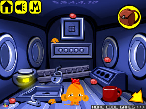 Игра Счастливая Обезьянка 515: Корабль Застрял в канале Пасха (Monkey GO Happy Stage 515: Ship stuck in canal Easter Theme) — играть онлайн бесплатно (изображение №3)