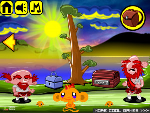 Игра Счастливая Обезьянка 517: Лох-Несское Чудовище (Monkey GO Happy Stage 517: Loch Ness Monster) — играть онлайн бесплатно (изображение №3)