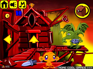 Игра Счастливая Обезьянка 518: Огненный Сокол (Monkey GO Happy Stage 518: Fire Falcon) — играть онлайн бесплатно (изображение №5)