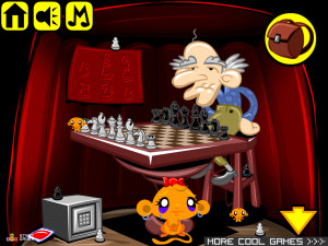 Игра Счастливая Обезьянка 519: Ярмарка / Шахматы  (Monkey GO Happy Stage 519: The County Fair / Chess and checkmate / Potato Spiral Theme) — играть онлайн бесплатно (изображение №3)