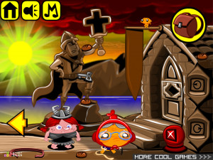 Игра Счастливая Обезьянка 520: Духовное Пламя (Monkey GO Happy Stage 520: Spirit Flames) — играть онлайн бесплатно (изображение №4)