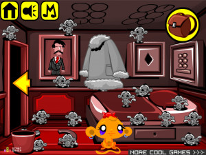 Игра Счастливая Обезьянка 533: Круэлла де Виль и 101 Обезьяна! (Monkey GO Happy Stage 533: Cruella Deville and 101 monkeys!) — играть онлайн бесплатно (изображение №5)