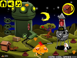 Игра Счастливая Обезьянка 535: Саморостовость Якуба Дворского Трибьют (Monkey GO Happy Stage 535: Samorostovost Jakub Dvorsky Tribute Theme) — играть онлайн бесплатно (изображение №2)