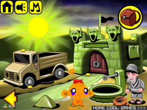 Игра Счастливая Обезьянка 540: Священный Сфинкс (Monkey GO Happy Stage 540: The Sacred Sphinx) — играть онлайн бесплатно (изображение №2)