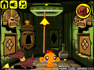 Игра Счастливая Обезьянка 540: Священный Сфинкс (Monkey GO Happy Stage 540: The Sacred Sphinx) — играть онлайн бесплатно (изображение №7)