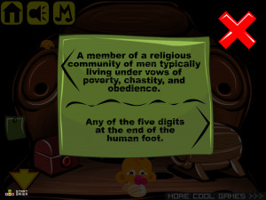 Игра Счастливая Обезьянка 541: Робин Гуд и лес Шермонки (Monkey GO Happy Stage 541: Robin Hood (aka Robin V) and the Shermonkey Forest Theme) — играть онлайн бесплатно (изображение №4)