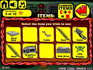 Игра Счастливая Обезьянка 543: Борьба с вирусом БОСС! (Monkey GO Happy Stage 543: Inside a computer theme with RAM, CPU, GPU and PSU! Fighting virus BOSS!) — играть онлайн бесплатно (изображение №5)