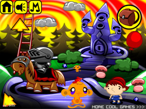 Игра Счастливая Обезьянка 544: Приключения Джокера (Monkey GO Happy Stage 544: Joker Adventure) — играть онлайн бесплатно (изображение №2)