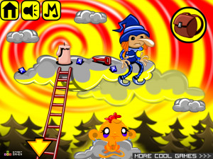 Игра Счастливая Обезьянка 544: Приключения Джокера (Monkey GO Happy Stage 544: Joker Adventure) — играть онлайн бесплатно (изображение №5)