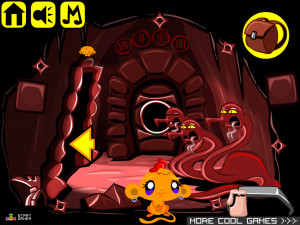 Игра Счастливая Обезьянка 546: Сокровища Ниндзя (Monkey GO Happy Stage 546: Ninja Treasure) — играть онлайн бесплатно (изображение №8)