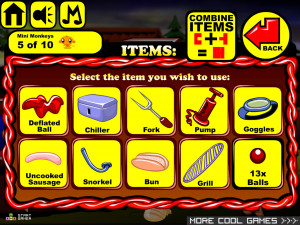 Игра Счастливая Обезьянка 547: Летняя Вечеринка у Бассейна (Monkey GO Happy Stage 547: Summertime Pool Party with Monkeys and Fishies Theme) — играть онлайн бесплатно (изображение №4)