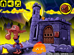 Игра Счастливая Обезьянка 548: Золотые Птицы (Monkey GO Happy Stage 548: Golden Birds) — играть онлайн бесплатно (изображение №2)