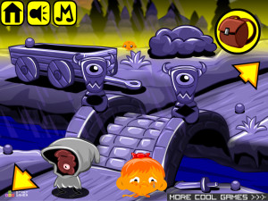 Игра Счастливая Обезьянка 548: Золотые Птицы (Monkey GO Happy Stage 548: Golden Birds) — играть онлайн бесплатно (изображение №4)