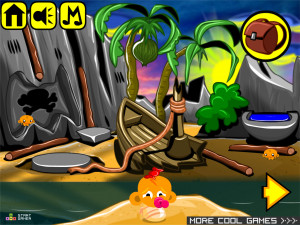 Игра Счастливая Обезьянка 549: Райский Остров / 80 Дней Вокруг Света (Monkey GO Happy Stage 549: Island Paradise Theme / 80 days around the world) — играть онлайн бесплатно (изображение №3)