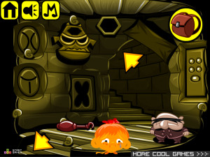 Игра Счастливая Обезьянка 550: Пустынный Червь (Monkey GO Happy Stage 550: Desert Worm) — играть онлайн бесплатно (изображение №5)