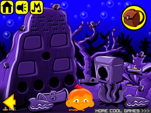 Игра Счастливая Обезьянка 551: Обезьяны протестуют против идей (Monkey GO Happy Stage 551: Monkeys Protesting No more Ideas / Under The Sea Theme) — играть онлайн бесплатно (изображение №3)