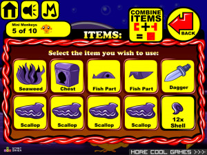 Игра Счастливая Обезьянка 551: Обезьяны протестуют против идей (Monkey GO Happy Stage 551: Monkeys Protesting No more Ideas / Under The Sea Theme) — играть онлайн бесплатно (изображение №4)