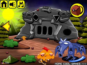 Игра Счастливая Обезьянка 552: Домик с Золотом (Monkey GO Happy Stage 552: Cabin Gold) — играть онлайн бесплатно (изображение №4)