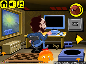 Игра Счастливая Обезьянка 553: Зависание Компьютера (Monkey GO Happy Stage 553: The New stage was delayed due to computer freezes theme) — играть онлайн бесплатно (изображение №2)