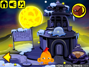 Игра Счастливая Обезьянка 554: Сибирский НЛО (Monkey GO Happy Stage 554: Siberian U.F.O.) — играть онлайн бесплатно (изображение №2)