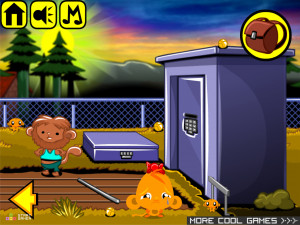 Игра Счастливая Обезьянка 555: Олимпийские Игры (Monkey GO Happy Stage 555: Monkey lympics Get those monkeys back to school Theme) — играть онлайн бесплатно (изображение №4)