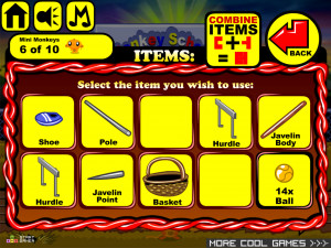 Игра Счастливая Обезьянка 555: Олимпийские Игры (Monkey GO Happy Stage 555: Monkey lympics Get those monkeys back to school Theme) — играть онлайн бесплатно (изображение №5)