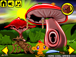 Игра Счастливая Обезьянка 564: Ранняя Пташка Получает Червя (Monkey GO Happy Stage 564: Early Bird Gets The Worm) — играть онлайн бесплатно (изображение №2)