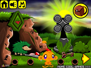 Игра Счастливая Обезьянка 564: Ранняя Пташка Получает Червя (Monkey GO Happy Stage 564: Early Bird Gets The Worm) — играть онлайн бесплатно (изображение №4)