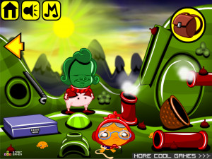 Игра Счастливая Обезьянка 565: Обезьяна Вонка и Шоколадная Фабрика (Monkey GO Happy Stage 565: Monkey Wonka and the Chocolate Factory theme) — играть онлайн бесплатно (изображение №3)