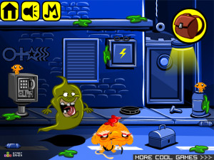 Игра Счастливая Обезьянка 567: Охотники за Привидениями (Monkey GO Happy Stage 567: Monkey Busters (Ghostbusters)) — играть онлайн бесплатно (изображение №2)