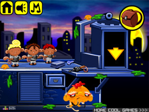 Игра Счастливая Обезьянка 567: Охотники за Привидениями (Monkey GO Happy Stage 567: Monkey Busters (Ghostbusters)) — играть онлайн бесплатно (изображение №4)