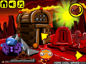 Игра Счастливая Обезьянка 570: Каменный Монстр (Monkey GO Happy Stage 570: Rock Monster) — играть онлайн бесплатно (изображение №5)