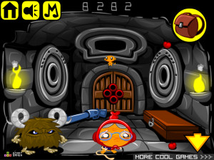 Игра Счастливая Обезьянка 570: Каменный Монстр (Monkey GO Happy Stage 570: Rock Monster) — играть онлайн бесплатно (изображение №7)